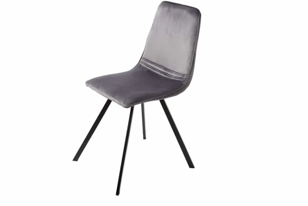 Riess-Ambiente Retro Möbel|Industrial Loft > Retro Stuhl AMSTERDAM CHAIR dunkelgrau Samt Designklassiker
