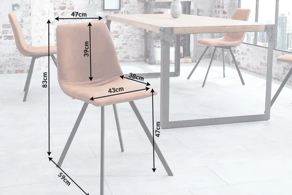Riess-Ambiente Retro Möbel|Industrial Loft > Retro Stuhl AMSTERDAM CHAIR vintage light brown Designklassiker