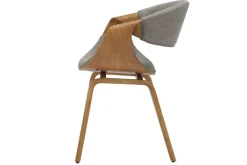 Riess-Ambiente Skandinavisch|Stühle > Retro Stuhl ORGANIC natur Eschenholz grau Strukturstoff
