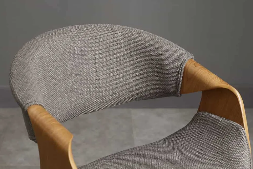 Riess-Ambiente Skandinavisch|Stühle > Retro Stuhl ORGANIC natur Eschenholz grau Strukturstoff