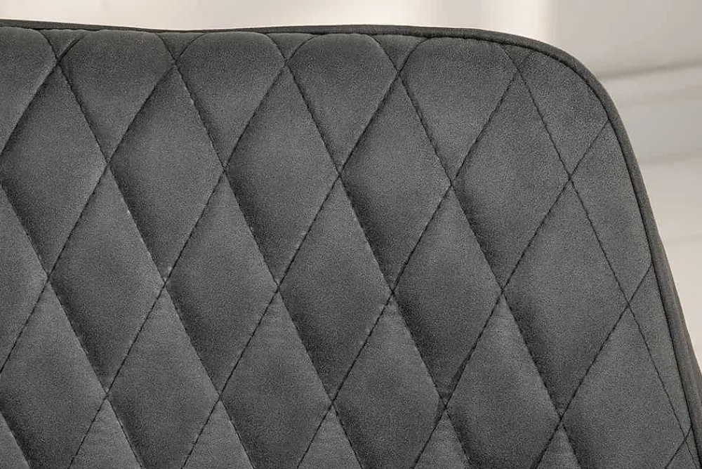 Riess-Ambiente Retro Möbel|Stühle > Retro Stuhl PALERMO anthrazit mit Armlehne und Ziersteppung