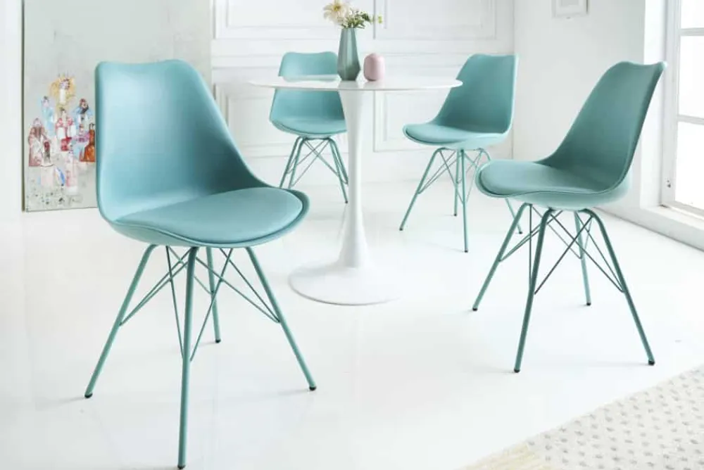 Riess-Ambiente Skandinavisch|Retro Möbel > Retro Stuhl SCANDINAVIA MEISTERSTÜCK türkis