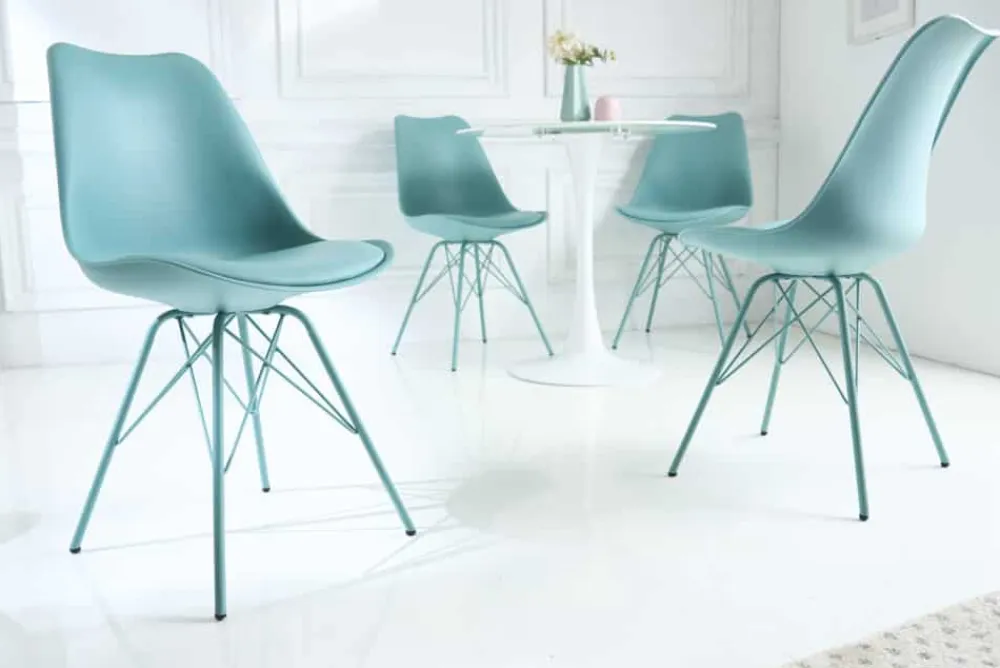 Riess-Ambiente Skandinavisch|Retro Möbel > Retro Stuhl SCANDINAVIA MEISTERSTÜCK türkis