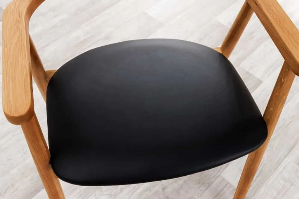 Riess-Ambiente Retro Möbel|Stühle > Retro Stuhl VALHALLA WOOD matt-braun Eiche Massivholz mit Armlehne