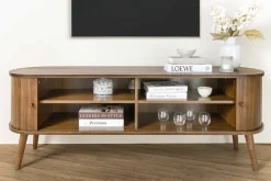 Riess-Ambiente Industrial Loft|Retro Möbel > Retro TV-Board VALHALLA WOOD 160cm smoked Eichenholz Schiebetüren Lowboard