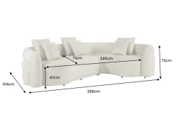 Riess-Ambiente Retro Möbel|Xxl Sofa ><noscript><img width=