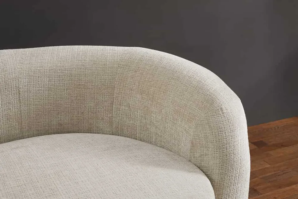 Riess-Ambiente Retro Möbel|Xxl Sofa > Retro Wohnlandschaft VOGUE 290cm beige Chenille XXL-Sofa organische Form inkl. Kissen
