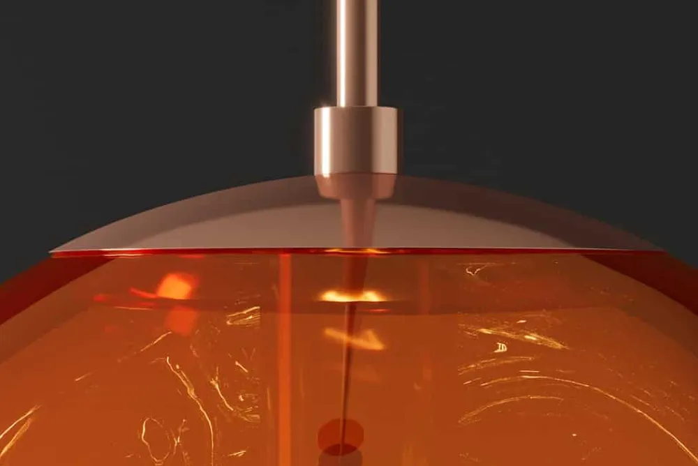Riess-Ambiente Hängelampen|Industrial Loft > Runde Hängelampe LIQUID DIAMOND 35cm kupfer Glas Stahl Kugelleuchte