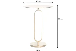 Riess-Ambiente Beistelltische|Goldene Möbel > Runder Beistelltisch ELEGANCE 60cm gold Metall Aluminium handmade