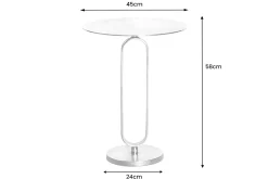 Riess-Ambiente Beistelltische > Runder Beistelltisch ELEGANCE 60cm silber Metall Aluminium handmade