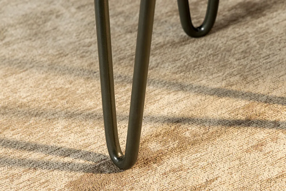 Riess-Ambiente Mehr...|Massivholztische > Runder Beistelltisch GOA 45cm grau Akazie Massivholz Baumscheibe Hairpin Legs Metall
