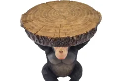Riess-Ambiente Beistelltische > Runder Beistelltisch MONKEY 55cm schwarz grau Affen-Skulptur handmade
