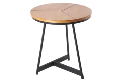 Riess-Ambiente Beistelltische|Industrial Loft > Runder Beistelltisch OAK ELEGANCE 45cm Eiche-Design schwarzes Metallgestell