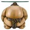 Riess-Ambiente Beistelltische > Runder Beistelltisch SUMO 30cm natur beige Skulptur handmade