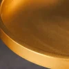 Riess-Ambiente Beistelltische|Goldene Möbel > Runder Beistelltisch TRAYFUL 60cm gold Eisen weiß Marmorfuß handmade