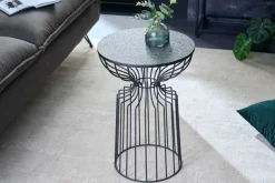 Riess-Ambiente Beistelltische|Industrial Loft > Runder Beistelltisch VARIATION 55cm schwarz Eisen Metallgestell handmade