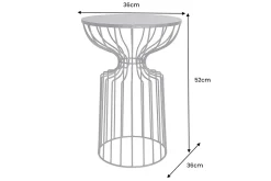 Riess-Ambiente Beistelltische|Industrial Loft > Runder Beistelltisch VARIATION 55cm schwarz Eisen Metallgestell handmade