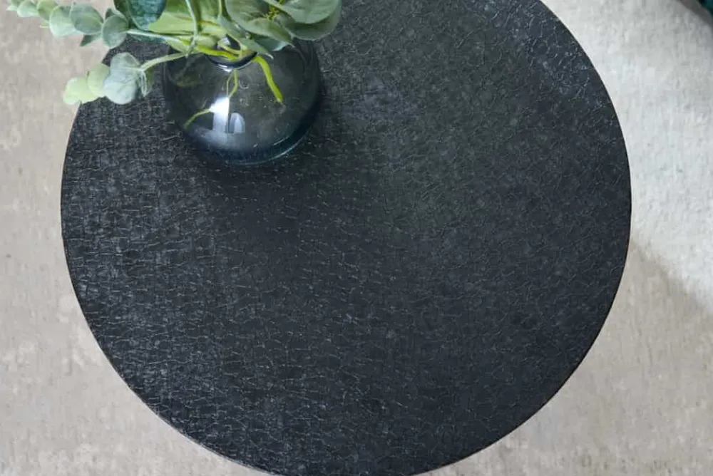 Riess-Ambiente Beistelltische|Industrial Loft > Runder Beistelltisch VARIATION 55cm schwarz Eisen Metallgestell handmade