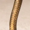 Riess-Ambiente Beistelltische > Runder Beistelltisch WILDLIFE SNAKE 65cm kupfer antik Metall Glas handmade