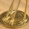 Riess-Ambiente Beistelltische|Goldene Möbel > Runder Beistelltisch WILDLIFE CRANE 55cm gold Glas Kranich-Skulptur handmade