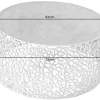 Riess-Ambiente Couchtische & Truhen > Runder Couchtisch ABSTRACT LEAF 75cm silber antik Metall filigrane Handarbeit