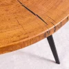 Riess-Ambiente Industrial Loft|Couchtische & Truhen > Runder Couchtisch ARBOR 75cm natur Eiche Massivholz schwarz Metall Beistelltisch