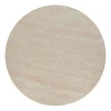Riess-Ambiente Skandinavisch|Couchtische & Truhen > Runder Couchtisch ENSO 80cm champagner greige Travertin Keramik Walnussholz