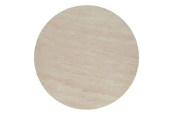 Riess-Ambiente Skandinavisch|Couchtische & Truhen > Runder Couchtisch ENSO 80cm champagner greige Travertin Keramik Walnussholz