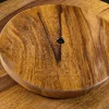 Riess-Ambiente Dekoration > Runder Drehteller MAKASSAR 50cm braun Sheesham Massivholz stone finish handmade