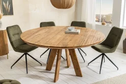 Riess-Ambiente Mehr...|Massivholzesstische > Runder Esstisch ART WOOD 120cm braun massiv Mangoholz