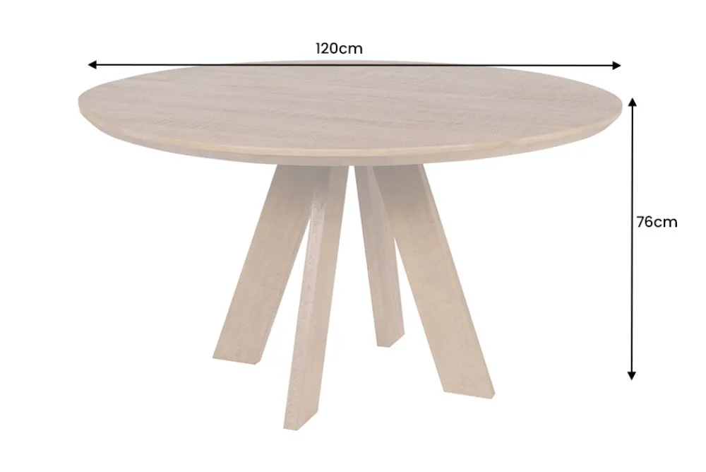 Riess-Ambiente Mehr...|Massivholzesstische > Runder Esstisch ART WOOD 120cm braun massiv Mangoholz