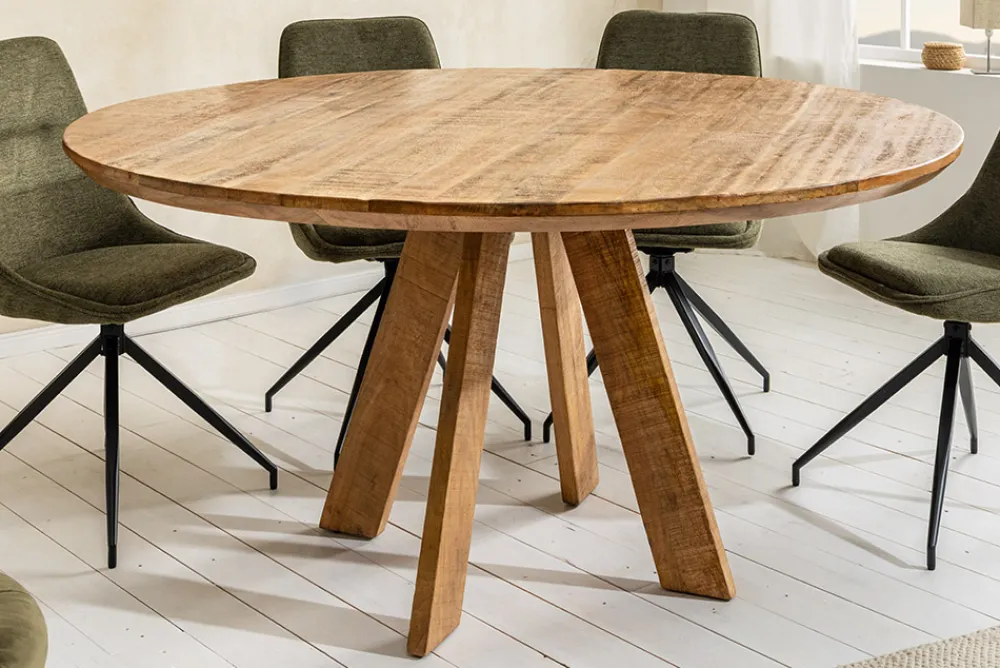 Riess-Ambiente Mehr...|Massivholzesstische > Runder Esstisch ART WOOD 120cm braun massiv Mangoholz