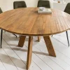 Riess-Ambiente Mehr...|Massivholzesstische > Runder Esstisch ART WOOD 140cm braun massiv Mangoholz