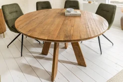 Riess-Ambiente Mehr...|Massivholzesstische > Runder Esstisch ART WOOD 140cm braun massiv Mangoholz