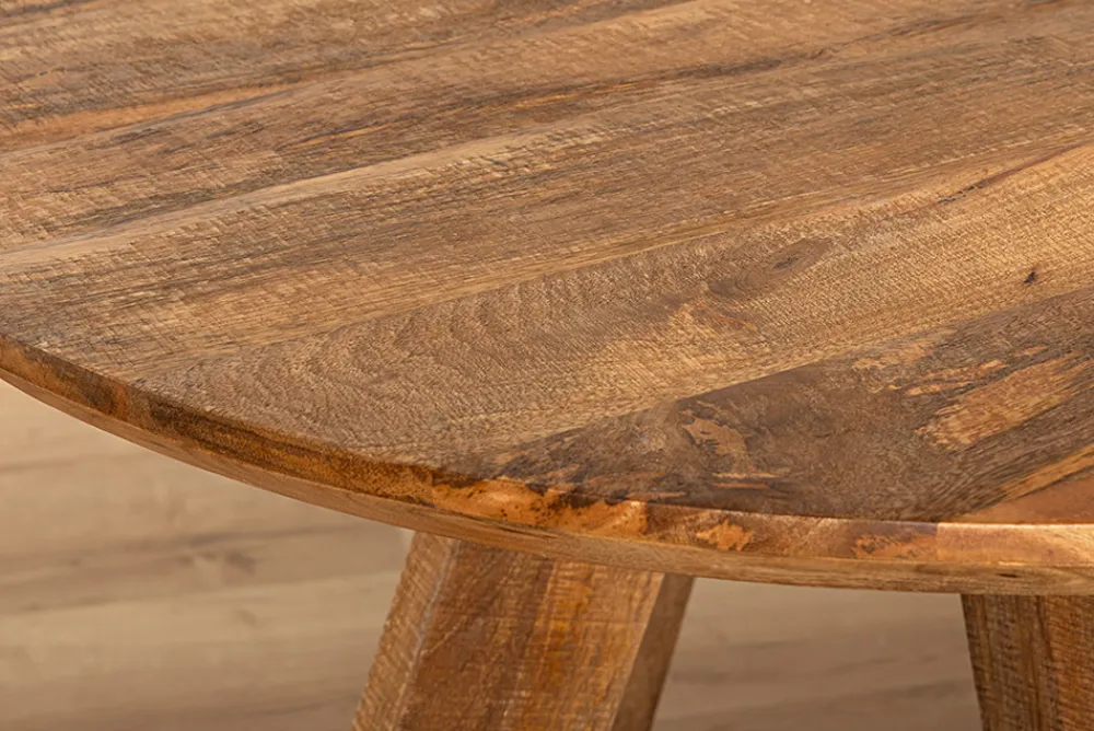 Riess-Ambiente Mehr...|Massivholzesstische > Runder Esstisch ART WOOD 100cm braun massiv Mangoholz