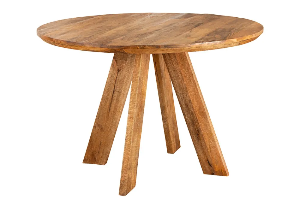 Riess-Ambiente Mehr...|Massivholzesstische > Runder Esstisch ART WOOD 100cm braun massiv Mangoholz