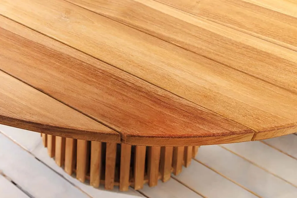 Riess-Ambiente Esstische|Gartentische > Runder Esstisch EMPIRE TEAK 140cm braun Teakholz Indoor Outdoor wetterfest