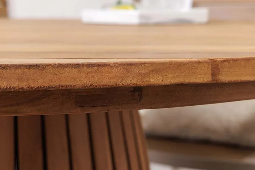 Riess-Ambiente Esstische|Gartentische > Runder Esstisch EMPIRE TEAK 140cm braun Teakholz Indoor Outdoor wetterfest