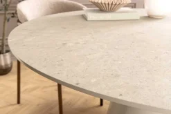 Riess-Ambiente Esstische > Runder Esstisch EN VOGUE 120cm matt grau Beton-Design mit Säulenfuß