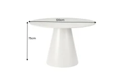 Riess-Ambiente Esstische > Runder Esstisch EN VOGUE 120cm matt grau Beton-Design mit Säulenfuß