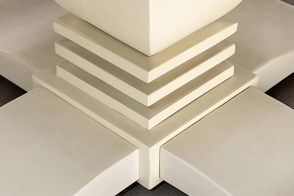 Riess-Ambiente Mehr...|Massivholzesstische > Runder Esstisch HAMPTONS 140cm hellbraun creme recycelte Pinie Massivholz