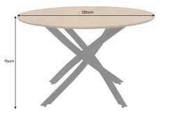 Riess-Ambiente Industrial Loft|Esstische > Runder Esstisch HELIX 120cm natur Wildeiche schwarze Metallbeine Sterngestell