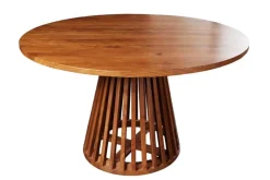 Riess-Ambiente Esstische|Mehr... > Runder Esstisch MAISON JADE 130cm natur Akazie Massivholz Säulenfuß