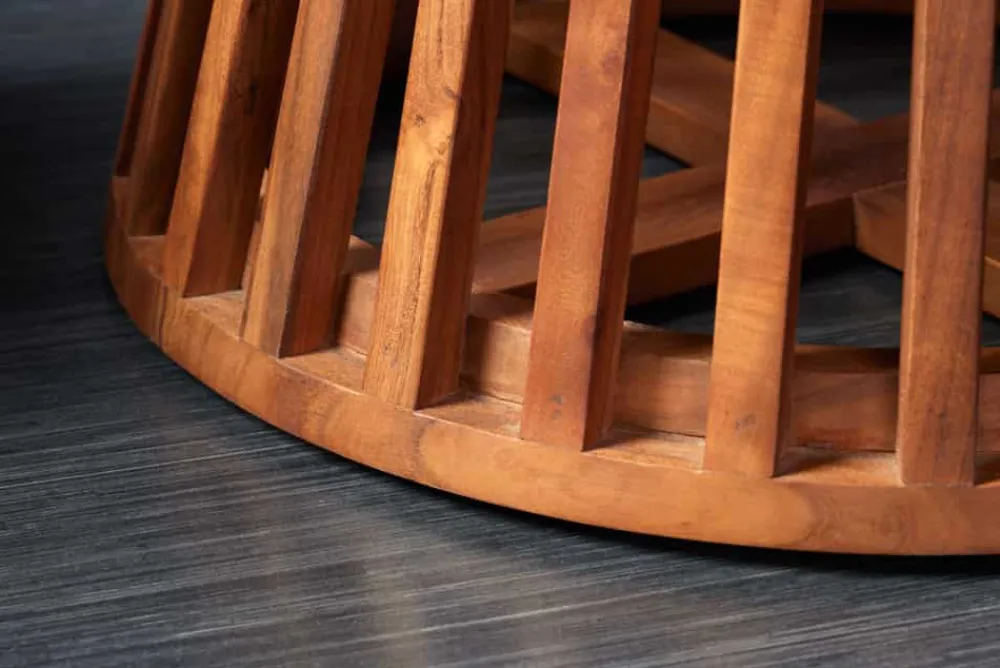 Riess-Ambiente Esstische|Mehr... > Runder Esstisch MAISON JADE 130cm natur Akazie Massivholz Säulenfuß