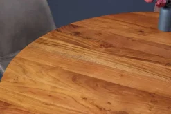 Riess-Ambiente Esstische|Mehr... > Runder Esstisch MAISON JADE 120cm natur Akazie Massivholz Säulenfuß