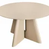 Riess-Ambiente Skandinavisch|Esstische > Runder Esstisch ORGANIKO 120cm cement greige mit skulpturalem Säulengestell