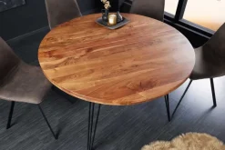 Riess-Ambiente Esstische|Mehr... > Runder Esstisch SCORPION 120cm Akazie natur Massivholz Hairpin Legs Retro Design