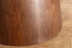 Riess-Ambiente Esstische > Runder Esstisch UNIQUE 120cm weiß grau braun Pandora Keramik Walnuss Säulenfuß
