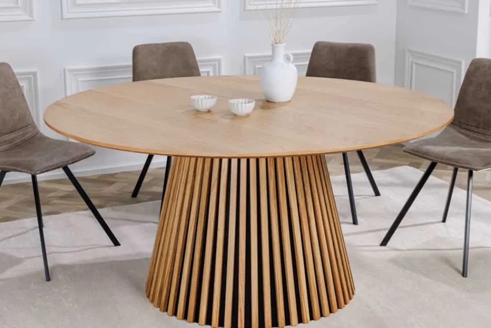 Riess-Ambiente Esstische > Runder Esstisch VALHALLA WOOD 120cm natur Eichenholz Säulenfuß