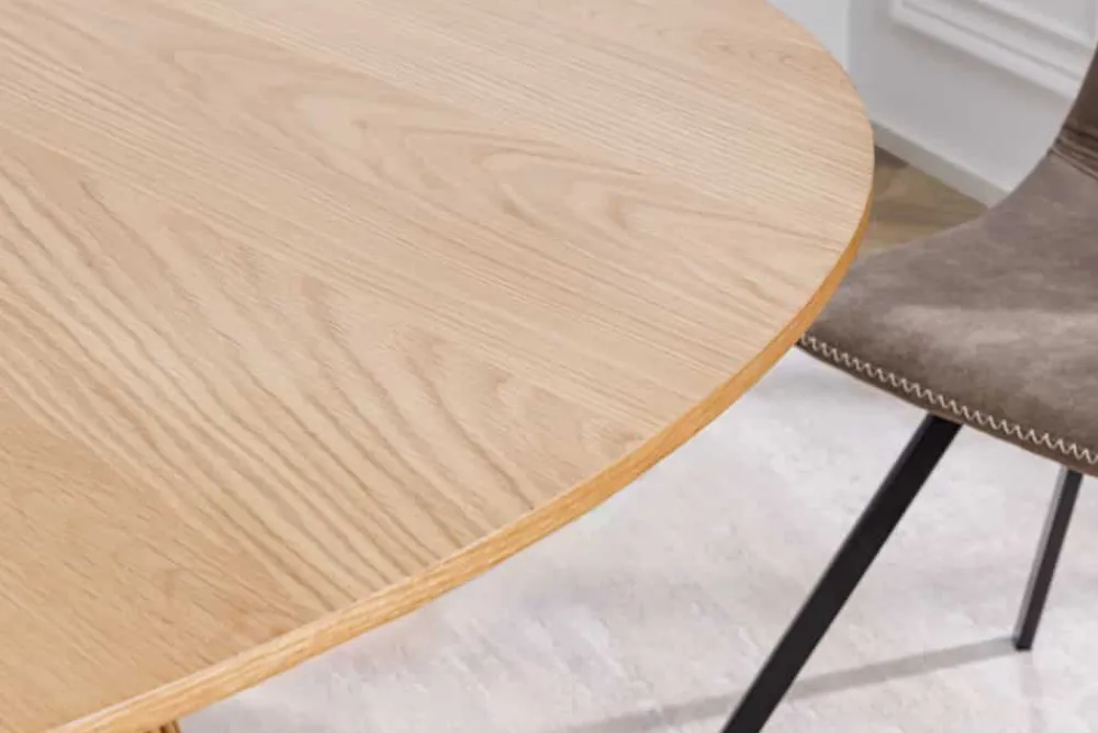 Riess-Ambiente Esstische > Runder Esstisch VALHALLA WOOD 120cm natur Eichenholz Säulenfuß